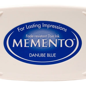 Memento Danube Blue Inkpad - stamptastic-uk