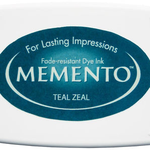 Memento Teal Zeal Inkpad - stamptastic-uk