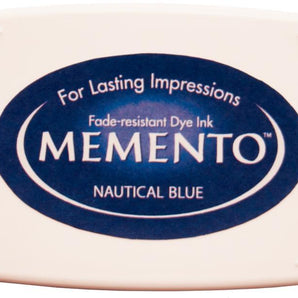 Memento Nautical Blue Inkpad - stamptastic-uk