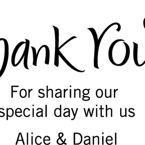 Casual "Thank you" with Butterflies Wedding Stamp - stamptastic-uk