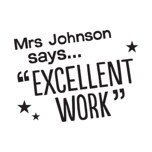 Teacher Says Excellent Work with Stars! - stamptastic-uk