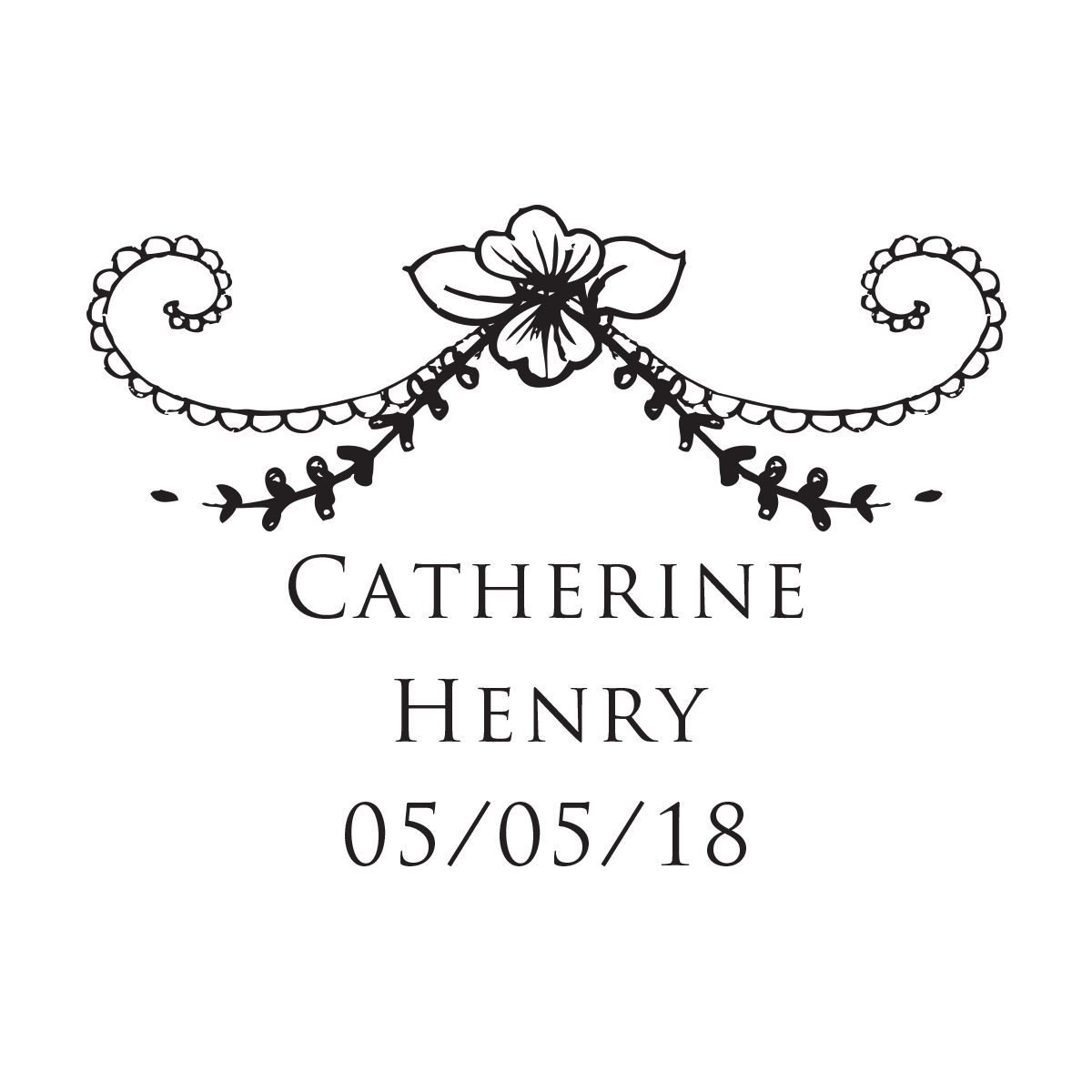 Vintage Names & Date stamp - stamptastic-uk